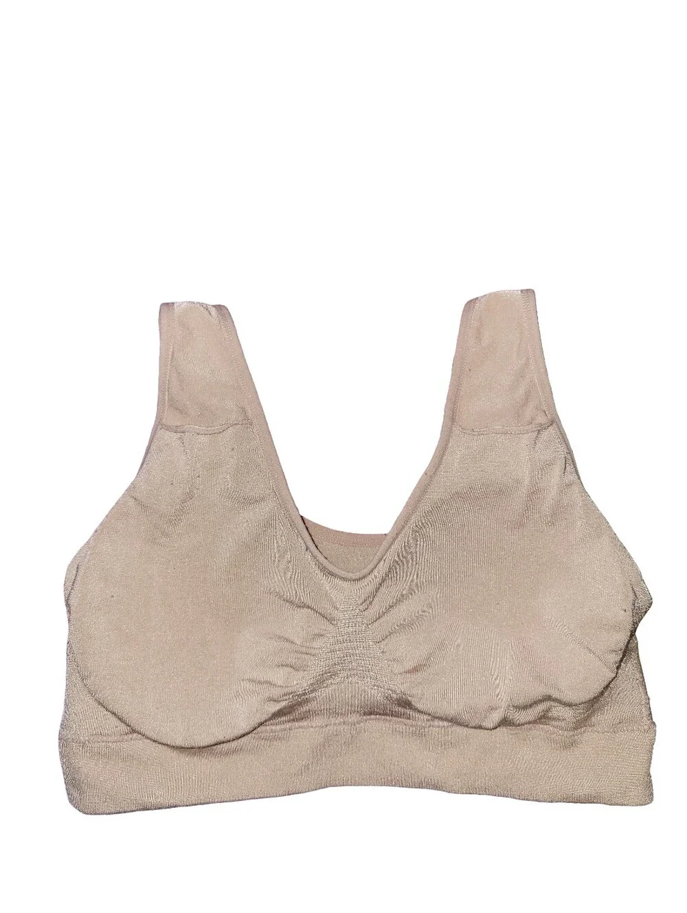 Truekind® Everyday Throw-on Wireless Bralette Beige Size XL (runs small)